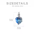 TOUPOP Sterling Silver Crystal Butterfly Cremation Jewelry Heart Pendant-0-2