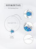 wholesale 925 Sterling Silver Blue Opal Sea Turtle Bracelet for Women-0-3