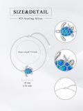 wholesale 925 Sterling Silver Blue Opal Sea Turtle Bracelet for Women-0-3
