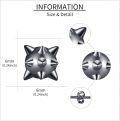 wholesale 925 Sterling Silver Studs with Spikes and Eyes - Gothic Style Earrings for Men Women-0-3