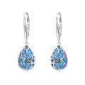 TOUPOP 925 Sterling Silver Moonstone Turquoise Butterfly Dragonfly Bee Earrings-0-0
