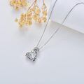 wholesale 925 Sterling Silver Crystal Love Pendant Necklace With Rose And Lettering-0-3