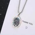 wholesale 925 Sterling Silver Turquoise Stone St Raphael Angel Prayer Medal Necklace Pendant-0-2