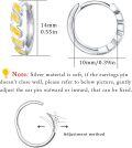 wholesale 925 Sterling Silver Yellow Fire Opal Geometric Huggie Hoop Earrings for Women - Hypoallergenic -0-4
