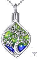 wholesale 925 Sterling Silver Tree of Life Cremation Keepsake Urn Locket for Ashes Memory Pendant Necklace Gifts-0-0