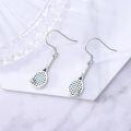 wholesale 925 Sterling Silver Sports Racket & Ball Dangle Drop Earrings for Women - Golf Tennis Baseball Football -0-2