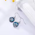 TOUPOP Sterling Silver Crystal Turtle Dangle Earrings Christmas Gifts For Women-0-5