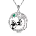 TOUPOP Sterling Silver Animal Mother Child Necklaces For Women Gifts-0-0