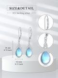 wholesale 925 Sterling Silver Teardrop Moonstone Drop Earrings s for Her-0-4