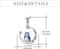 wholesale Sterling Silver Stone Owl Earrings for Women Cat Lovers Gift Drop Leverback-0-8