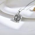 wholesale 925 Sterling Silver Saint Anthony Pendant Necklace with Chain - Religious Gift for Women and Men-0-2