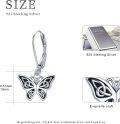 wholesale 925 Sterling Silver Celtic Knot Butterfly Leverback Dangle Earrings for Women and Girls-0-2