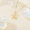 wholesale 14K Gold Ballet Dancer Heart-Shaped Pendant Necklace with Diamonds for Women and Moms-0-4