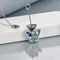 wholesale 925 Sterling Silver & Abalone Shell Butterfly Urn Necklace for Ashes, Cremation Jewelry, Memorial Gift for Women-0-2