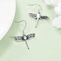 wholesale 925 Sterling Silver Turquoise Dragonfly Drop Earrings for Women-0-2
