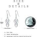 wholesale 925 Sterling Silver White Fire Opal Celtic Knot Drop Earrings for Women Irish s-0-3