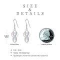 wholesale 925 Sterling Silver White Fire Opal Celtic Knot Drop Earrings for Women Irish s-0-3