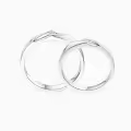 TOUPOP 10k 14k 18k Gold Moissanite Couples Wedding Band Sets-0-2