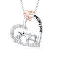 wholesale 925 Sterling Silver Forever Love Mama Bear Cub Pendant Necklace-0-0