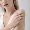 wholesale 925 Sterling Silver Cross Open Ring With Diamonds For Men And Women Elegant Design Jewelry Gift-0-1