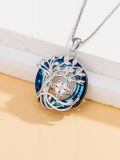 TOUPOP Sterling Silver Crystal Tree Of Life Pendant Necklace-0-1