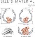 wholesale 925 Sterling Silver Rose Gold Squirrel Huggie Hoop Earrings for Women Girls Minimalist s 3D Animal Design Lightweight Comfortable Wear Everyday Use Fashion Accessories-0-4