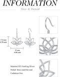 wholesale 925 Sterling Silver Celtic Knot Tree of Life Lotus Drop Earrings-0-2