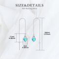 wholesale 925 Sterling Silver Celtic Knot Heart Threader Earrings w 12 Birthstones-0-46