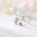 wholesale 925 Sterling Silver Star Unicorn Stud Earrings for Girls Women Kids Gift Hypoallergenic Jewelry 48673-0-1