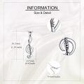 wholesale 925 Sterling Silver Clarinet Treble Clef Musical Note Charm Pendant Necklace-0-2