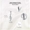 wholesale 925 Sterling Silver Flute Treble Clef Necklace-0-2