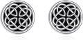 wholesale 925 Sterling Silver Round Celtic Knot Stud Earrings - Irish s for Women-0-0
