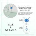 wholesale 925 Sterling Silver Blue Lotus Pendant Necklace With Moonstone Drop-0-4