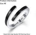 wholesale 925 Sterling Silver Faith Hope Love Ring for Women, Adjustable Size, Hypoallergenic, Gift Box Included-0-5