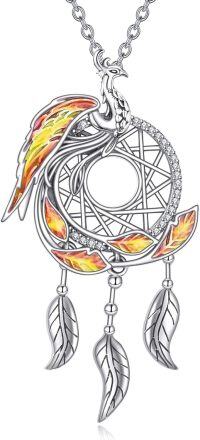 wholesale Sterling Silver Phoenix Pendant Necklace Phoenix Jewelry Gift for Women Men-Phoenix-3