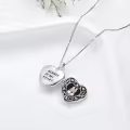 TOUPOP Sterling Silver Rose Heart Locket Necklace Gift Always In My Heart-0-4