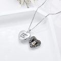 TOUPOP Sterling Silver Rose Heart Locket Necklace Gift Always In My Heart-0-4