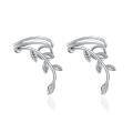 wholesale 925 Sterling Silver Leaf Vine Climbing Ear Cuffs for Women - Elegant Nature Inspired Jewelry-0-0