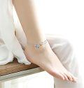 wholesale 925 Sterling Silver Rainbow Gemstone Ankle Anklet with 7 Chakras Design-0-1