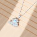 wholesale 925 Sterling Silver Opal Sun & Clouds Pendant Necklace-0-2