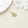 wholesale 14K Gold Stone Tree of Life Pendant Necklace for Women - 16/18/40/50th Birthday Gift-0-4