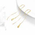 wholesale 14k Gold Threader Earrings Long Dangle Teardrop Tassel Ear Line s-0-2