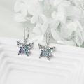 wholesale 925 Sterling Silver Abalone Shell Celtic Knot Butterfly Leverback Drop Earrings-0-2