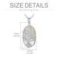 TOUPOP 925 Sterling Silver Mother Of Pearl Tree Of Life Pendant Necklace-0-4