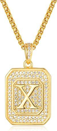 wholesale Gold Filled Sterling Silver Letter Jewelry Necklace for Women Gift for Mom Wife Birthday Anniversary Christmas-Letter X
