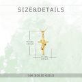 wholesale 14K Gold Bee Knot Cross Pendant Necklace for Women Gifts for Mom Grandmother Sis-0-3