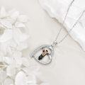 wholesale 925 Sterling Silver Graduation Girl in Cap and Gown Heart Pendant Necklace for Women-0-2
