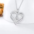 TOUPOP Sterling Silver Heart Initial A-Z Letter Pendant Necklace-0-4