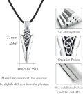 wholesale 925 Sterling Silver Arrowhead Pendant with Knotwork Design Norse Viking Jewelry for Men & Women-0-2