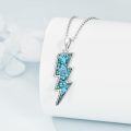 wholesale Sterling Silver White Opal Lightning Bolt Necklace Reversible Boomerang Pendant Dainty Minimalist Jewelry Gift for Women Girls-0-14